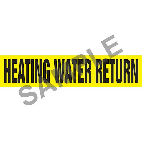 Heating Water Return Pipe Marker - ASME/ANSI (013778)