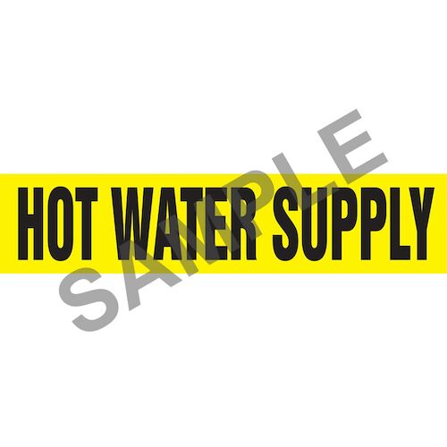 Hot Water Supply Pipe Marker ASME/ANSI