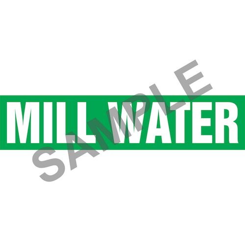 Mill Water Pipe Marker - ASME/ANSI (013822)