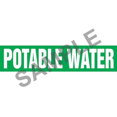 Potable Water Pipe Marker - ASME/ANSI (013841)