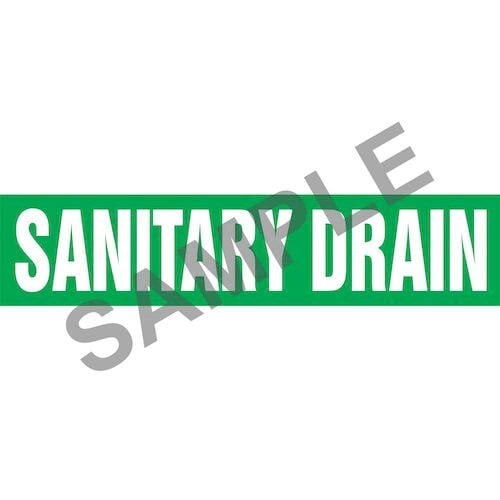 Sanitary Drain Pipe Marker - ASME/ANSI (013860)