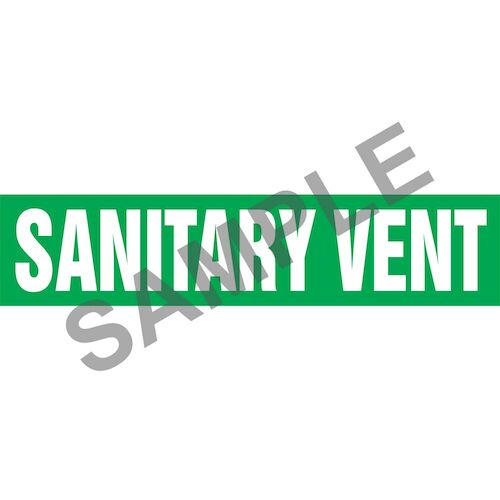Sanitary Vent Pipe Marker - ASME/ANSI (013862)