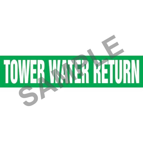 Tower Water Return Pipe Marker - ASME/ANSI (013890)