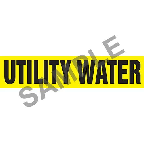 Utility Water Pipe Marker ASME/ANSI