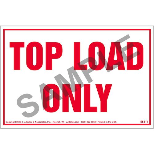 Top Load Only Shipping Label