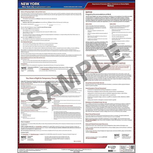 New York City Employment Laws Poster