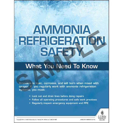 Ammonia Refrigeration Safety Workplace Safety Training Poster