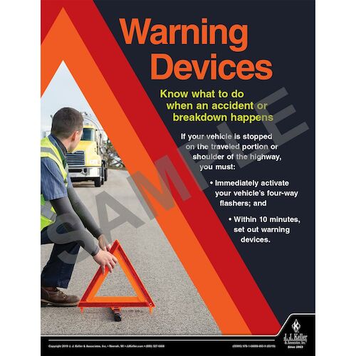 Warning Devices Driver Awareness Safety Poster