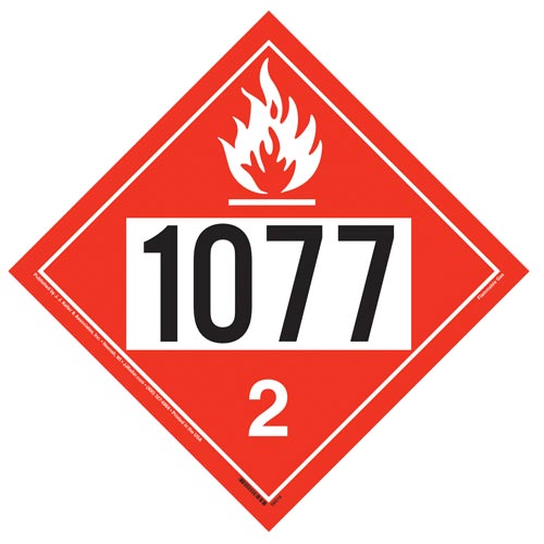 1077 Placard - Division 2.1 Flammable Gas (014621)