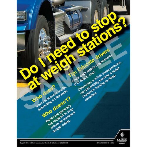 Do I Need To Stop At Weigh Stations Motor Carrier Safety Poster