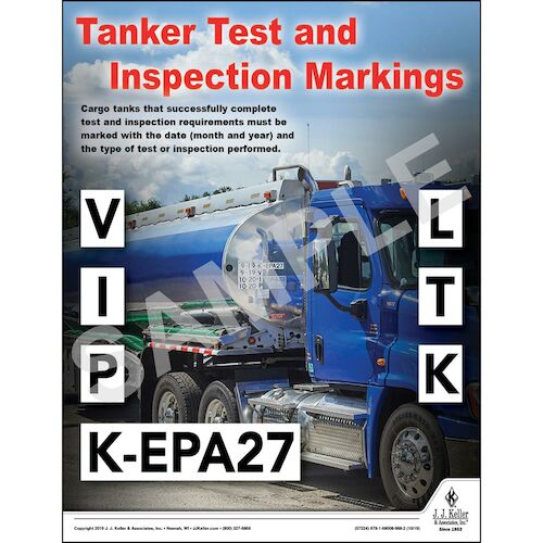 Tanker Test and Inspection Markings Hazmat Transportation Poster