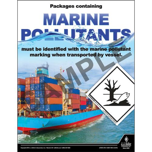 Marine Pollutants Hazmat Transportation Poster J.J. Keller