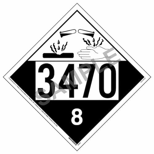 3470 Placard - Class 8 Corrosive (015766)