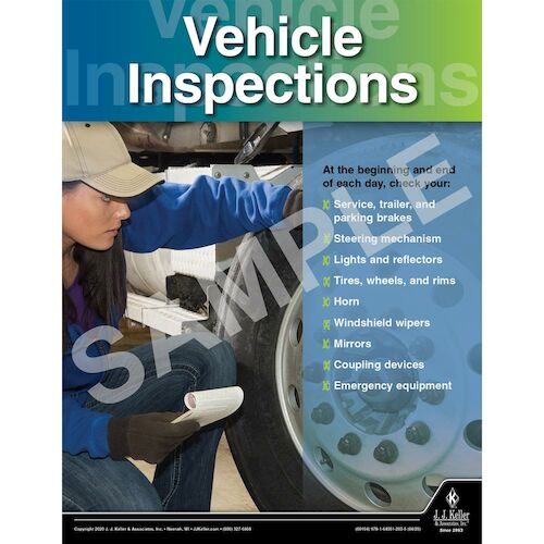 Vehicle Inspections Transportation Safety Poster