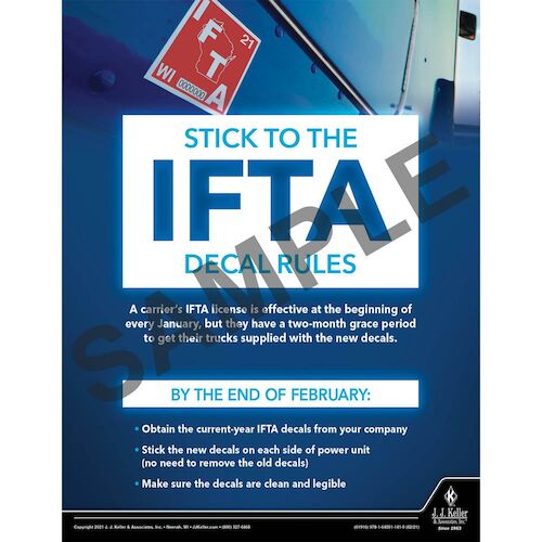 Stick to The IFTA Decal Rules Motor Carrier Safety Poster