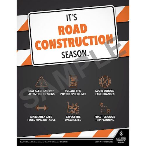 It's Road Construction Season - Transportation Safety Poster (017698)