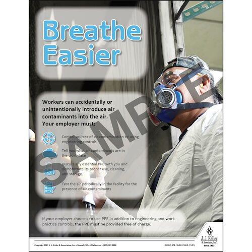 Breathe Easier - Construction Safety Poster (017619)