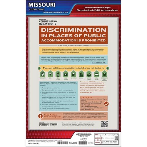 Missouri Discrimination in Public Accommodations Poster (04952)