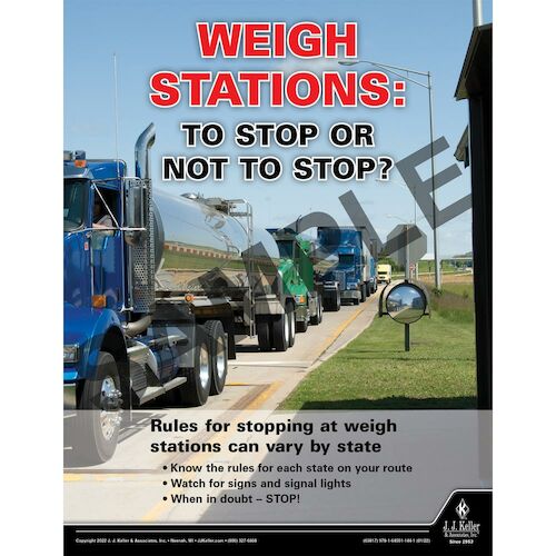 Weigh Stations To Stop Or Not To Stop Motor Carrier Safety Poster