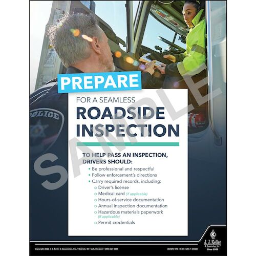 Prepare For A Seamless Roadside Inspection - Transport Safety Risk Poster (018060)