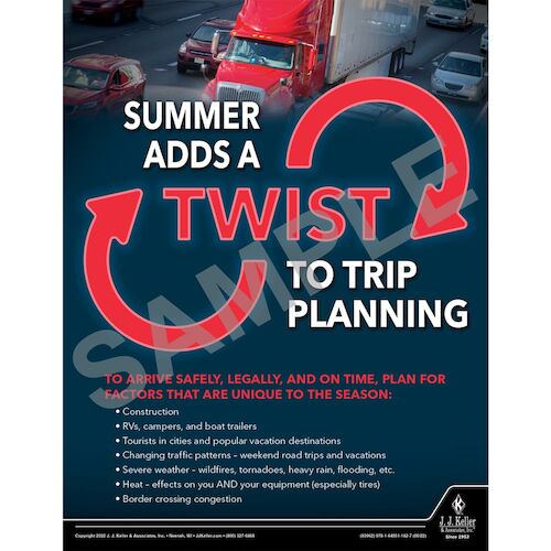 Summer Adds A Twist To Trip Planning - Motor Carrier Safety Poster (018069)