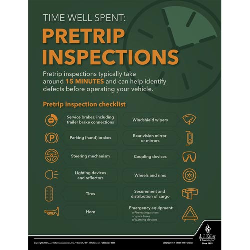 Time Well Spent: Pretrip Inspections - Transport Safety Risk Poster (018150)