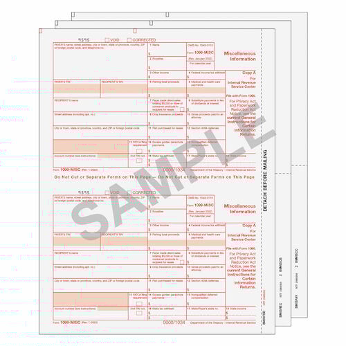 1099-MISC Preprinted Laser Sets (019363)