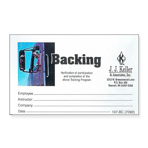Backing Training Kit Wallet Cards