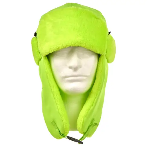 J. J. Keller® SAFEGEAR® Unisex Trapper Hat With Ear Flaps - Lime Green