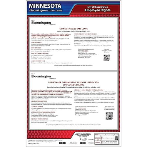 Minnesota / Bloomington Earned Sick & Safe Time Act Poster