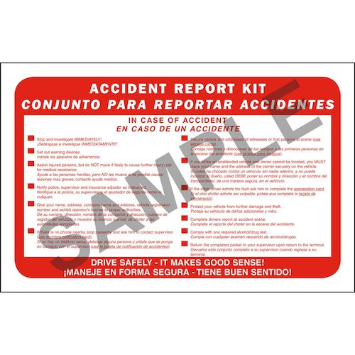 Bilingual Accident Report Kit (01492)