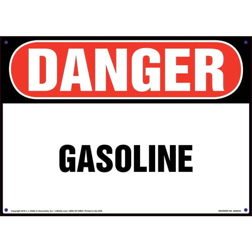 Danger: Gasoline Sign - OSHA (09847)