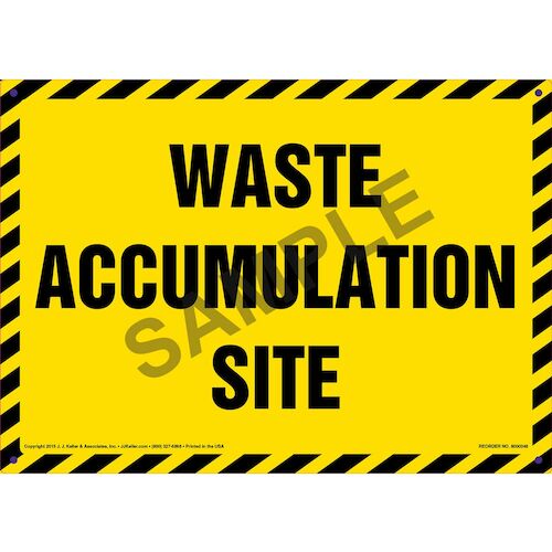 Waste Accumulation Site Sign