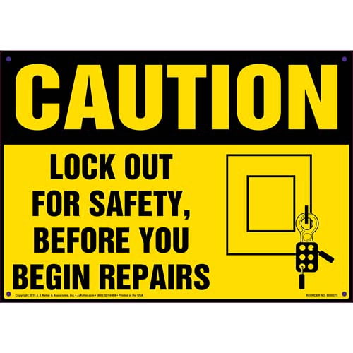 Caution: Lockout For Safety - OSHA Lockout/Tagout Sign (011511)
