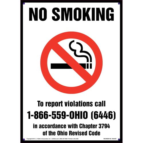 Ohio No Smoking Sign