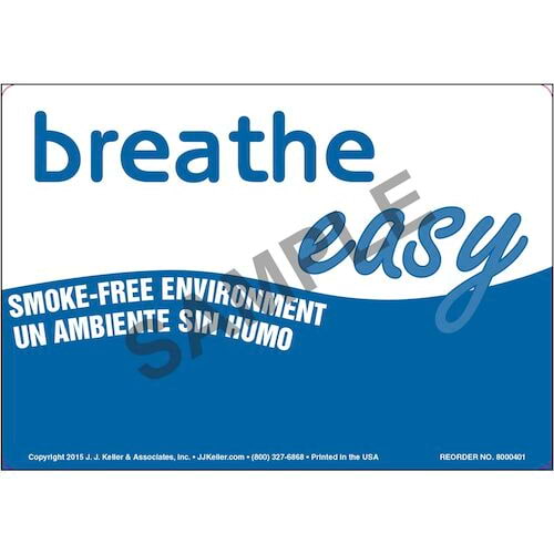 Oklahoma: Breathe Easy Smoke-Free Environment Label - Bilingual (011539)