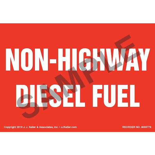 Non-Highway Diesel Fuel Label - Red (012014)