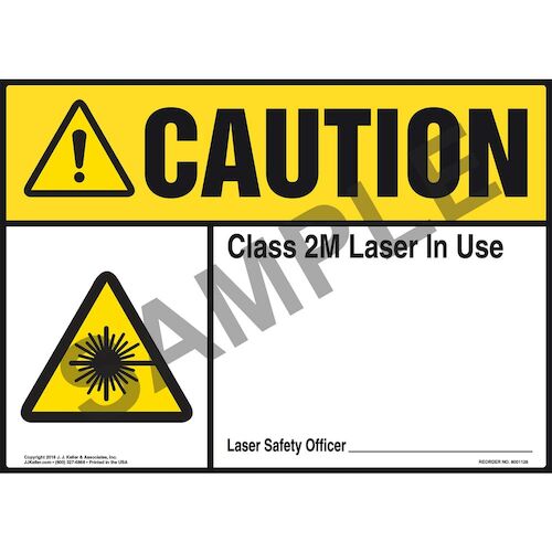 Caution: Laser In Use - ANSI Sign (012182)