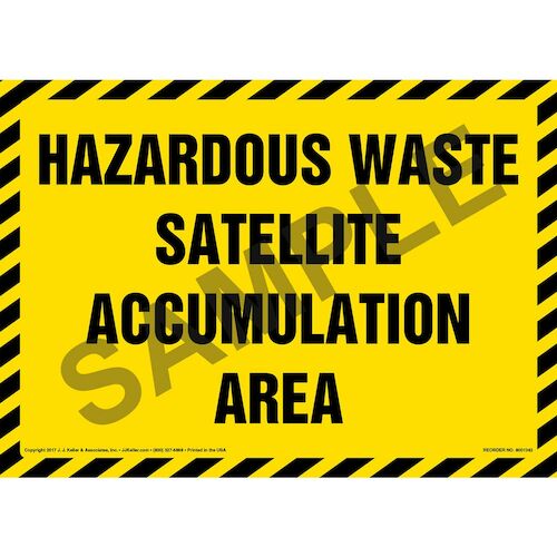 Hazardous Waste Satellite Accumulation Area - Sign (012451)