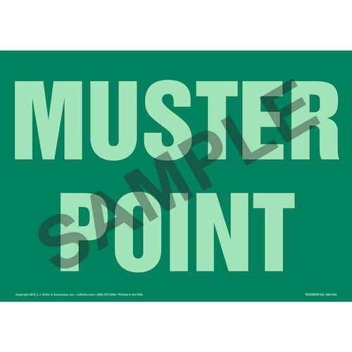 Muster Point Sign - Glow In The Dark (012571)