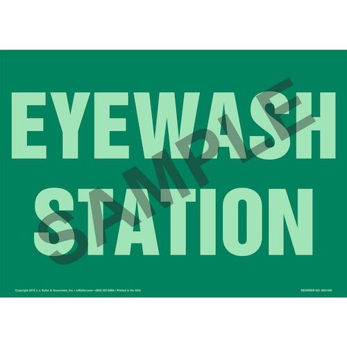 Eyewash Station Sign - Glow In The Dark (012620)