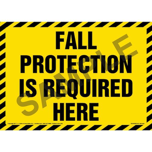 Fall Protection Is Required Here Sign (012947)