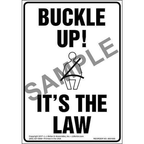 Buckle Up! It's The Law Label (012961)