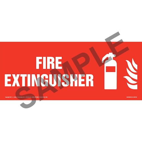 Fire Extinguisher Sign with Icon (013324)