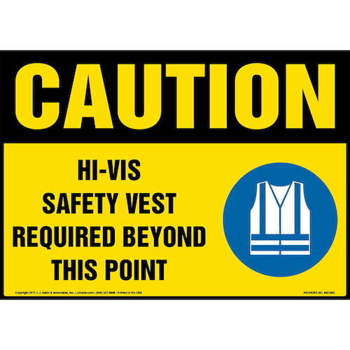 Notice: Drivers Must Wear Hi-Vis Safety Vest Beyond This, 54% OFF