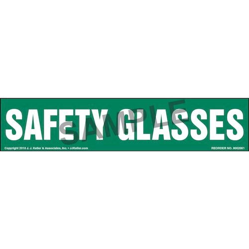 Safety Glasses Label (014213)
