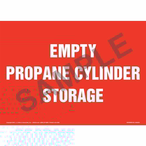 Empty Propane Cylinder Storage Sign (014711)