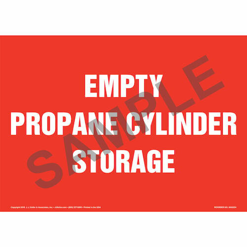 Empty Propane Cylinder Storage Sign (014711)