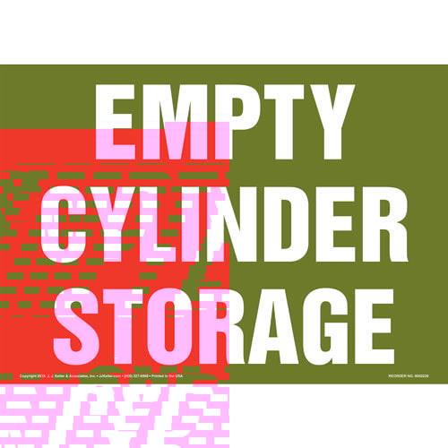 Empty Cylinder Storage Sign (014715)
