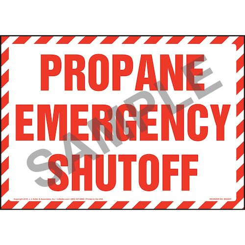 Propane Emergency Shutoff Sign (014741)